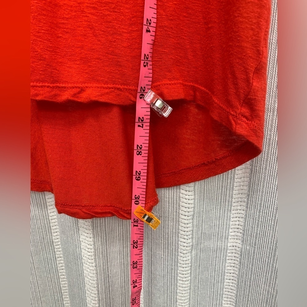 Oversized Red Orange Casual Top Tee Shirt T-Shirt‎ High Low Size 18/20W - Picture 4 of 6